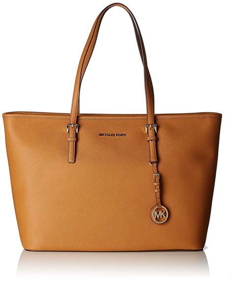 michael kors jet set travel medium saffiano leather tote black|jet set saffiano tote bag.